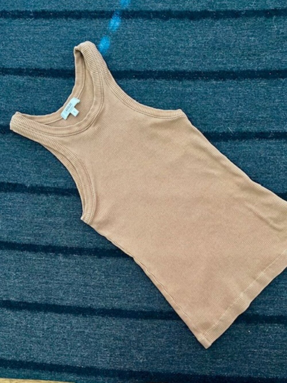 Agolde Cinnamon Brown Bailey Ribbed Tank - Small